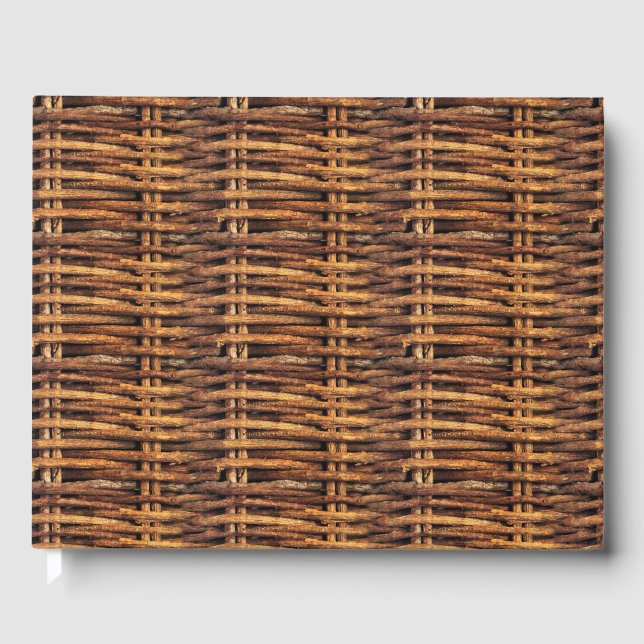 Wicker Basket Pattern Guest Book (Front)
