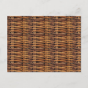 Wicker Basket Pattern Postcard