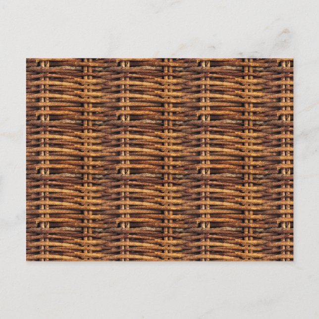 Wicker Basket Pattern Postcard (Front)