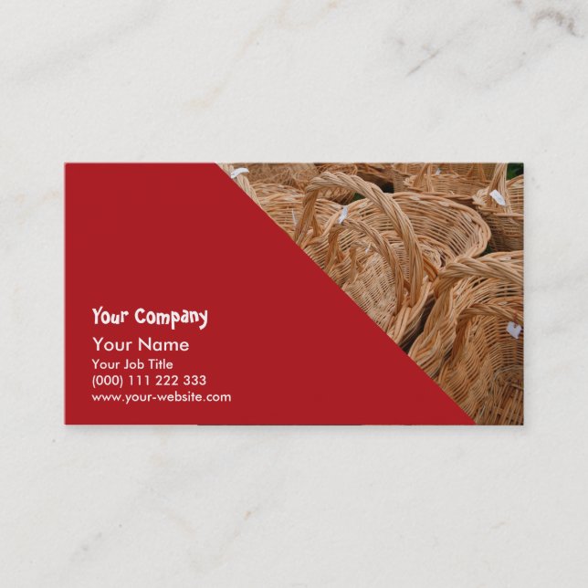 Wicker baskets business card (Front)