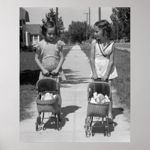 Wicker Doll Buggy, 1941 Poster