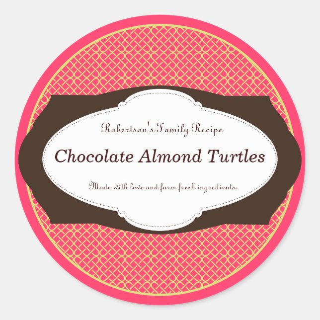 Wicker Label Jar Favour Sticker (Front)