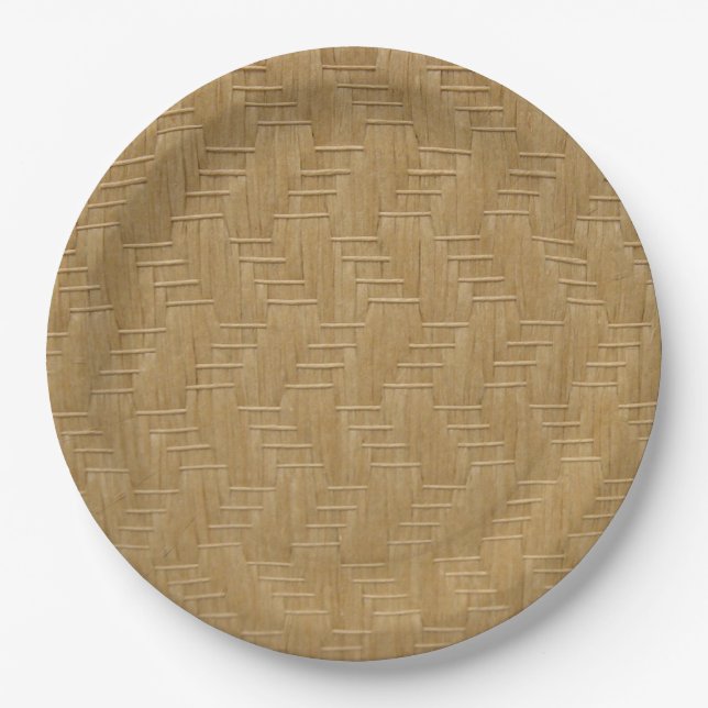 WICKER PATTERN PAPER PLATE (Front)