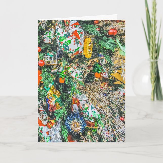 Wicker Reindeer Christmas Card (Front)