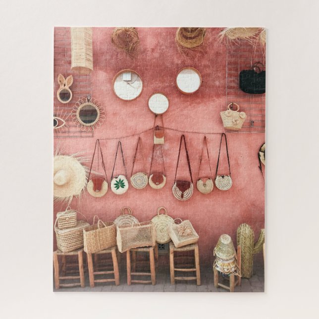 Wicker & Straw Market Shop Jigsaw Puzzle (Vertical)