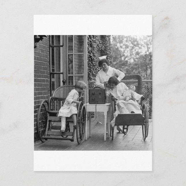 Wicker Wheelchairs, 1920s Postcard (Front)