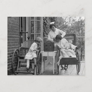 Wicker Wheelchairs, 1920s Postcard