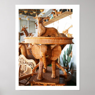 Wickerwork animals poster