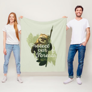 Wicket Endor Graphic - "Protect Our Forests" Fleece Blanket