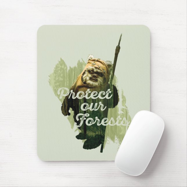 Wicket Endor Graphic - "Protect Our Forests" Mouse Pad (With Mouse)