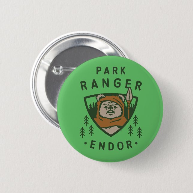 Wicket Park Ranger Graphic 2 Inch Round Button (Front & Back)