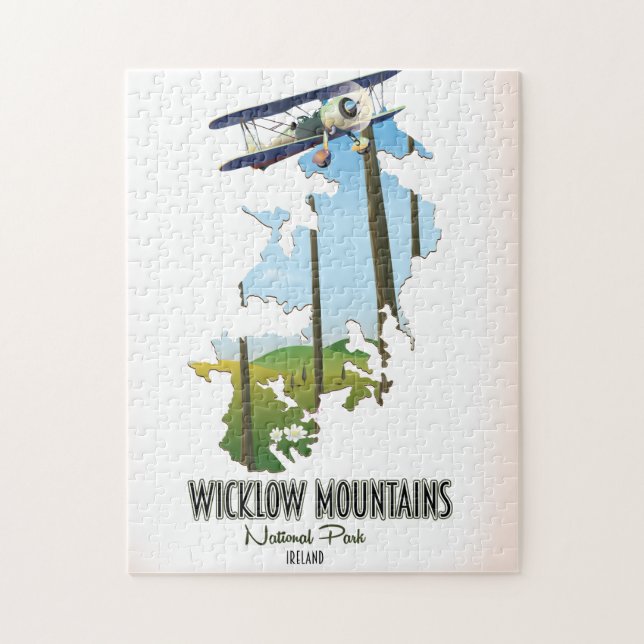wicklow mountains national park ireland map jigsaw puzzle (Vertical)