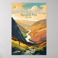 Wicklow Mountains National Park Ireland Travel Art
