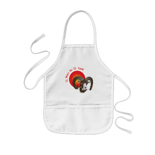 Widder 21. März bis 20. April Schürze Kids Apron (Front)