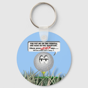 Widdle Ball in the Rough Keychain
