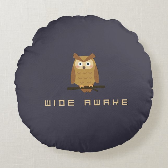 Wide awake round pillow (Front)