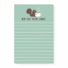 Wide Awake Squirrel Coffee Lover Cute Lined Paper