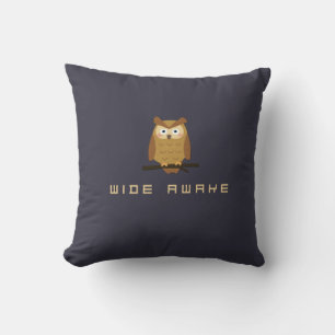Wide awake throw pillow