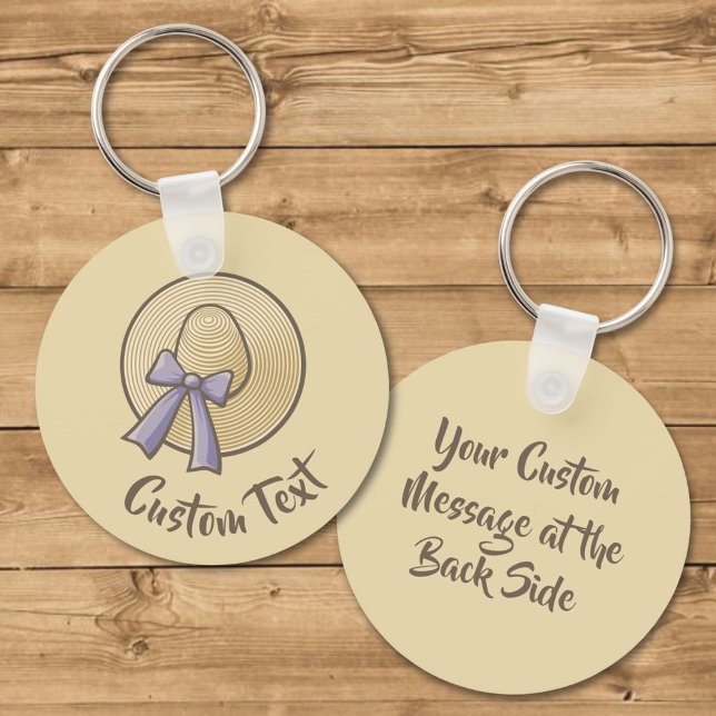 Wide Brimmed Hat Beige Keychain (Creator Uploaded)