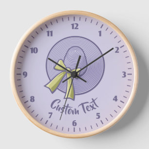 Wide Brimmed Hat Lilac Clock