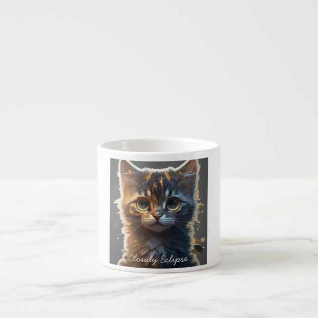Wide Eye Tortoiseshell Kitten Specialty Mug (Front)