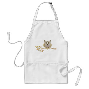 Wide Eyes Owl in Tree Apron