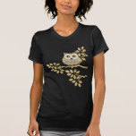 Wide Eyes Owl in Tree T-Shirt<br><div class="desc">graphic design</div>