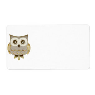Wide Eyes Owl Label
