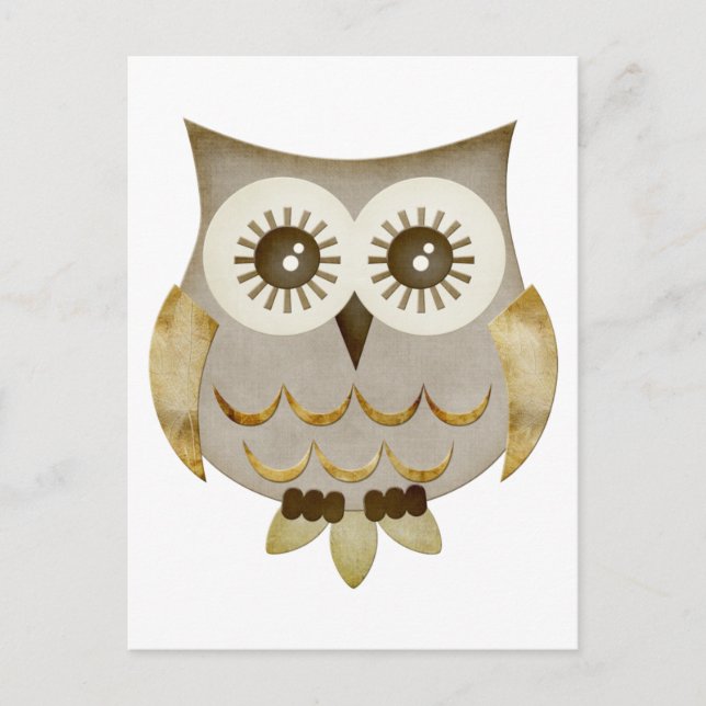 Wide Eyes Owl Postcard (Front)