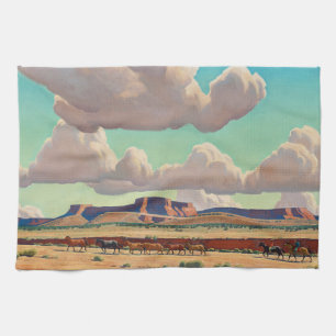 Wide Lands of the Navajo by Maynard Dixon  Kitchen Towel