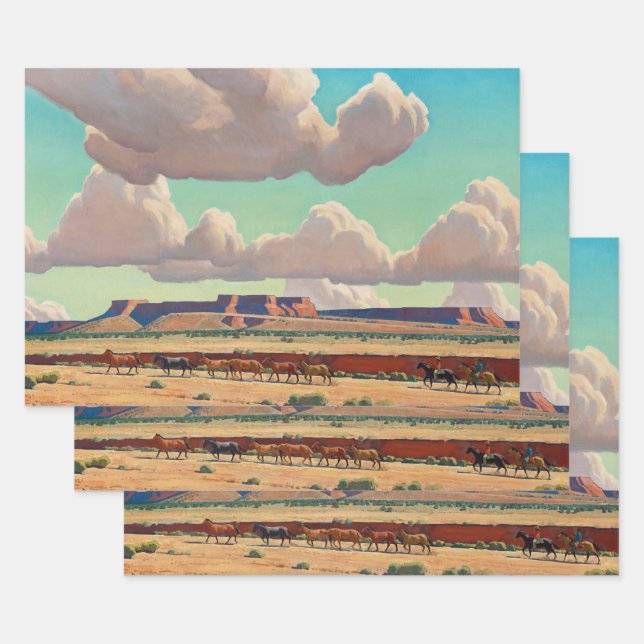 Wide Lands of the Navajo by Maynard Dixon  Wrapping Paper Sheet (Set)