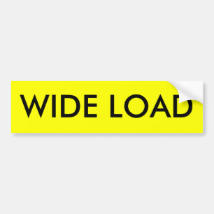 WIDE LOAD BUMPER STICKER