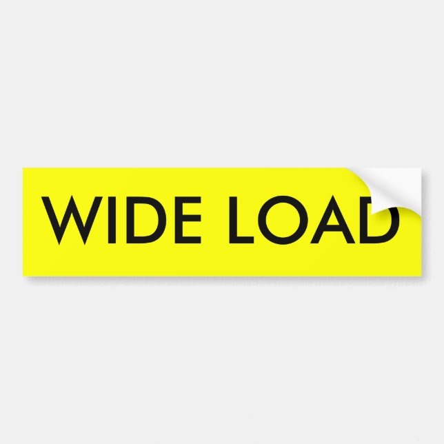 WIDE LOAD BUMPER STICKER (Front)