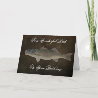 WIDE MOUTH BASS FATHERS BIRTHDAYDAY CARD