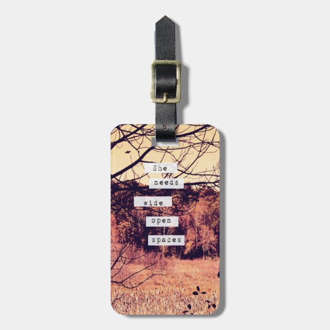 Wide Open Spaces II Luggage Tag (Front Vertical)