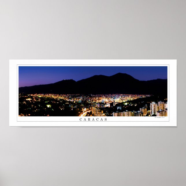 wide panoramic poster of Caracas Avila mountain (Front)