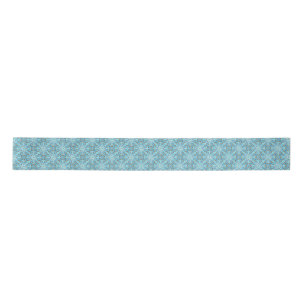 Wide Ribbon with blue medallions Satin Ribbon