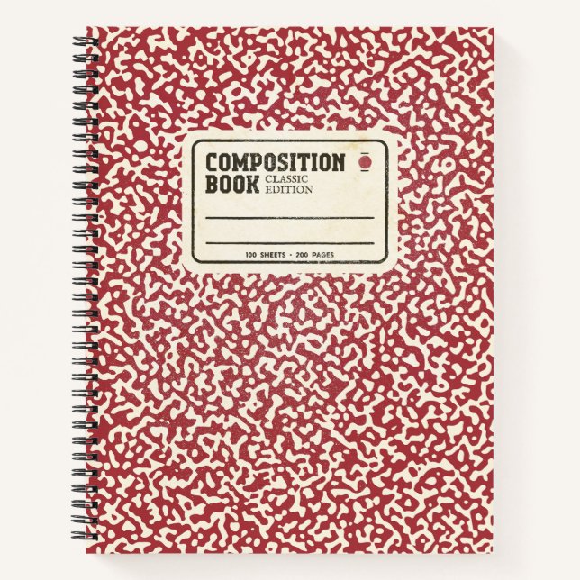Wide Ruled Magenta Composition Notebook (Front)