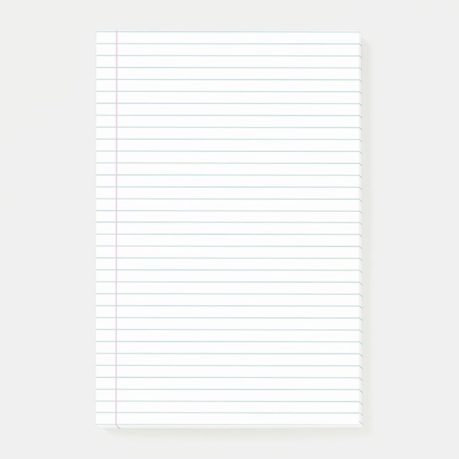 Wide Ruled Notebook Sticky Notes (Front)