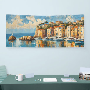 Wide Seascape Mediterranean Ancient Harbour        Banner