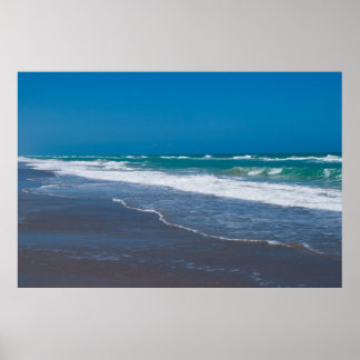 Wide Shot Waves Middle Cove Poster