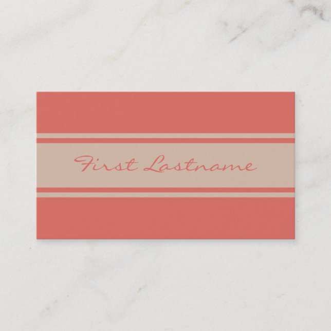 Wide Stripes custom business cards (Front)