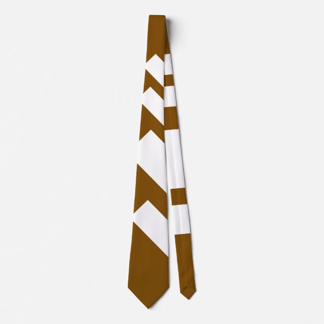 Wide Stripes Diagonal Brown  Tie (Front)