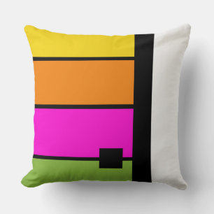 Wide Stripes Indoor/Outdoor Pillow in Rainbow