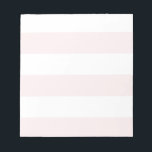 Wide Stripes - White and Pale Pink Notepad<br><div class="desc">Stripes are real classics! They are one of the eternal patterns you can use for any kind of product. These pale pink and white stripes are just one of the many options available in my collection of stripes in various colour combinations and stripe patterns. If you want to get a...</div>