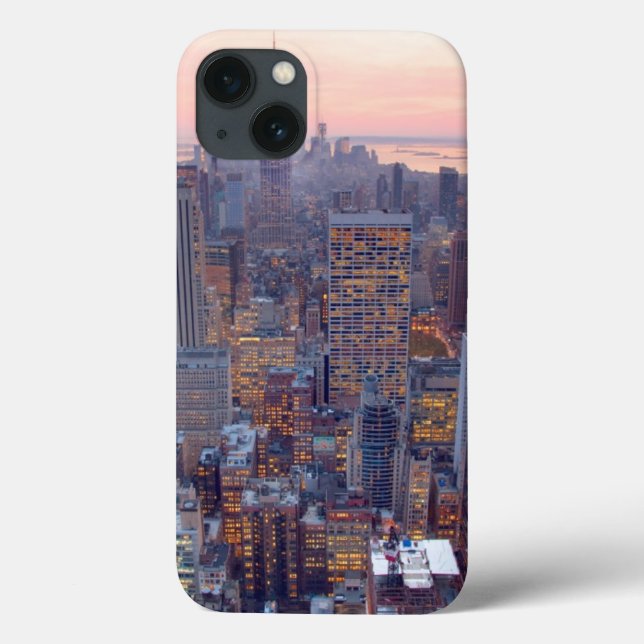 Wide view of Manhattan at sunset Case-Mate iPhone Case (Back)