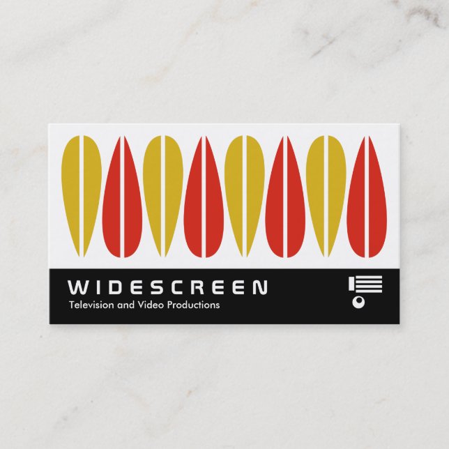 Widescreen 0451 - Retro Leaves 02 Business Card (Front)