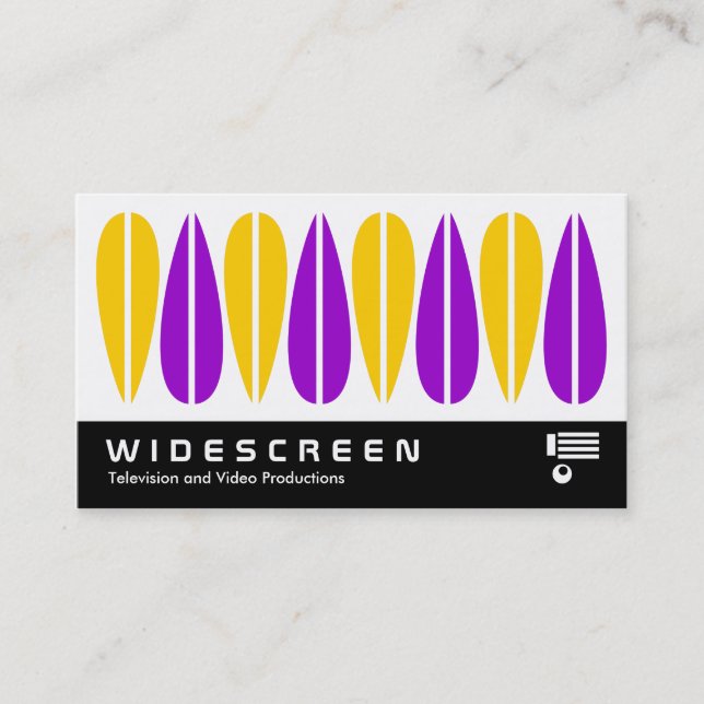 Widescreen 0458 - Retro Leaves 08 Business Card (Front)