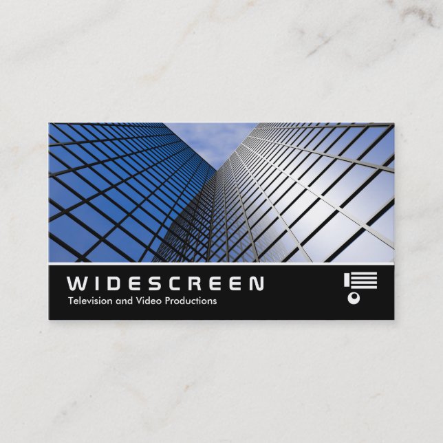 Widescreen 0465 - Reflective office Block Business Card (Front)