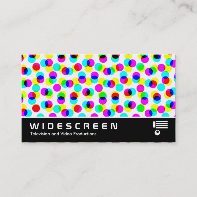 Widescreen 0494 - Colour Halftone Pattern Business Card (Front)